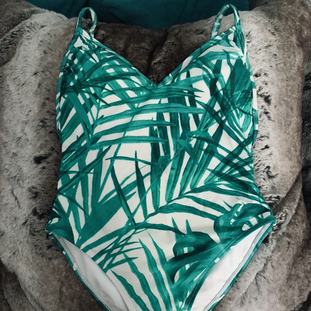 Pacsun one piece palm print bathing suit